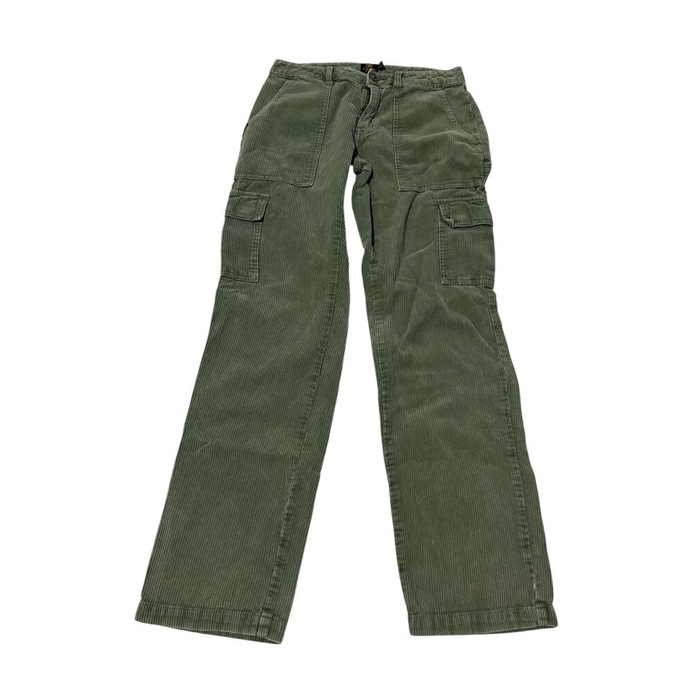 vintage green corduroy baggy low rise carpenter pants